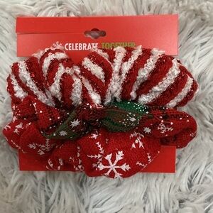 Celebrate Together set of 3 holiday hair scrunchies